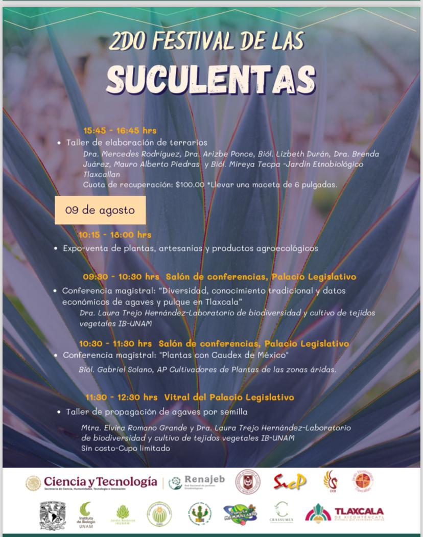 Invita el CICB-UATx al Segundo Festival de Suculentas